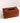 Brown Leather Tissue Box Small